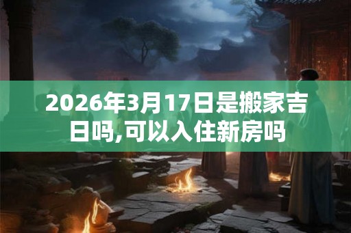 2026年3月17日是搬家吉日吗,可以入住新房吗