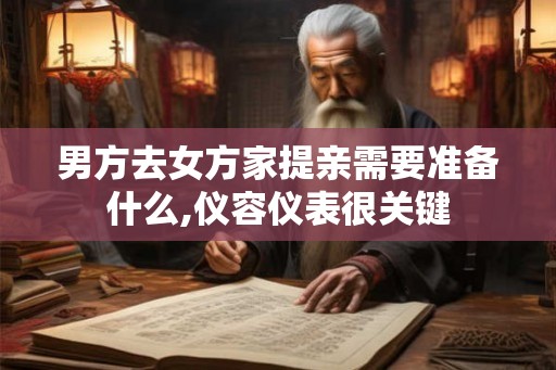 男方去女方家提亲需要准备什么,仪容仪表很关键