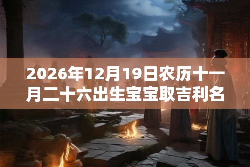 2026年12月19日农历十一月二十六出生宝宝取吉利名字