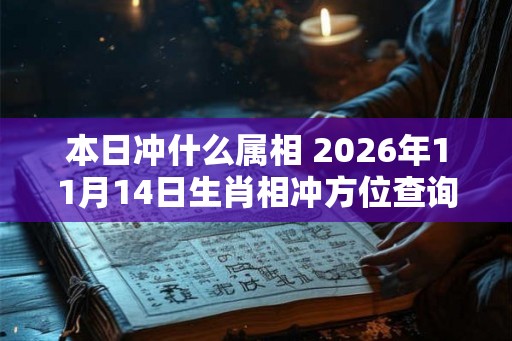 本日冲什么属相 2026年11月14日生肖相冲方位查询 本日冲什么属相 2026年11月14日生肖相冲方位查询