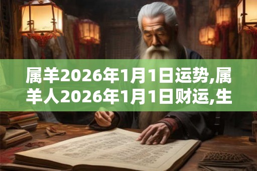 属羊2026年1月1日运势,属羊人2026年1月1日财运,生肖羊2026年1月1日运势