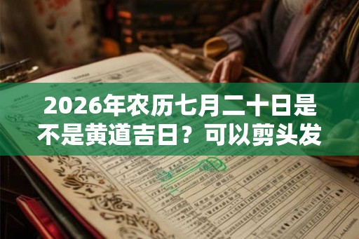 2026年农历七月二十日是不是黄道吉日？可以剪头发吗？