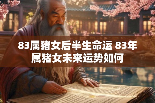 83属猪女后半生命运 83年属猪女未来运势如何