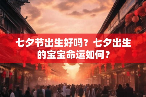 七夕节出生好吗？七夕出生的宝宝命运如何？
