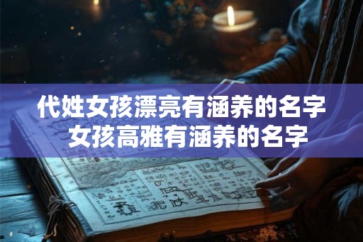 代姓女孩漂亮有涵养的名字 女孩高雅有涵养的名字 代姓女孩漂亮有涵养的名字 女孩高雅有涵养的名字