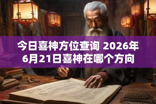 今日喜神方位查询 2026年6月21日喜神在哪个方向
