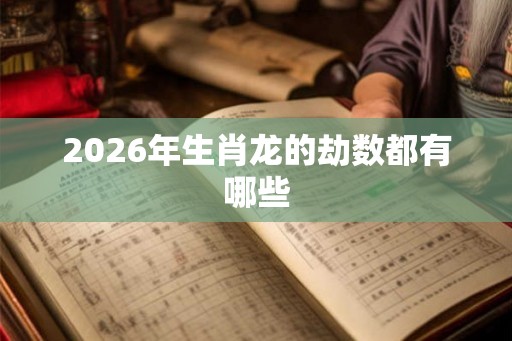2026年生肖龙的劫数都有哪些