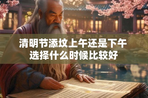 清明节添坟上午还是下午 选择什么时候比较好
