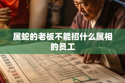 属蛇的老板不能招什么属相的员工 属蛇的老板不能招什么属相的员工