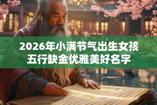 2026年小满节气出生女孩五行缺金优雅美好名字