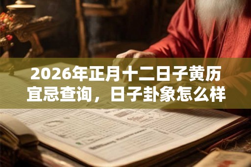 2026年正月十二日子黄历宜忌查询,日子卦象怎么样? 2026年正月十二日子黄历宜忌查询,日子卦象怎么样?