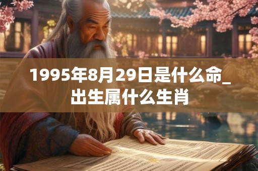 1995年8月29日是什么命_出生属什么生肖