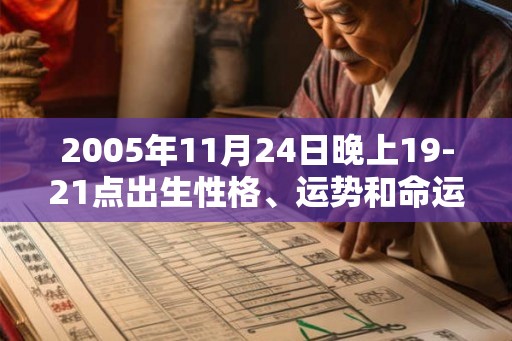 2005年11月24日晚上19-21点出生性格、运势和命运