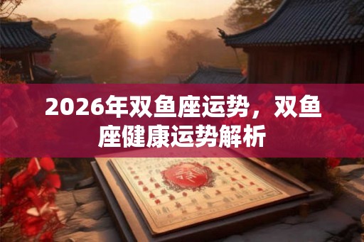 2026年双鱼座运势,双鱼座健康运势解析 2026年双鱼座运势,双鱼座健康运势解析