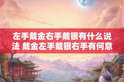 左手戴金右手戴银有什么说法 戴金左手戴银右手有何意义