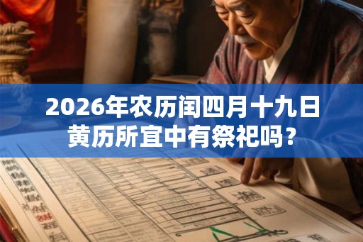 2026年农历闰四月十九日黄历所宜中有祭祀吗？