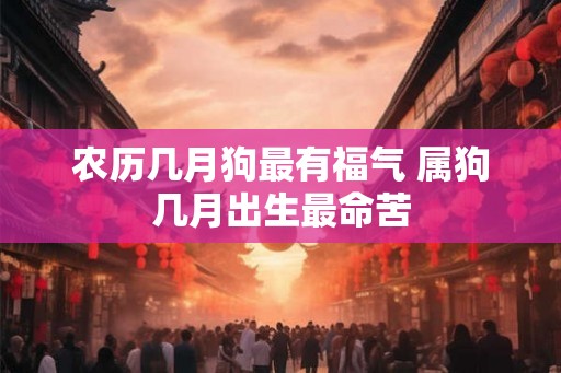 农历几月狗最有福气 属狗几月出生最命苦