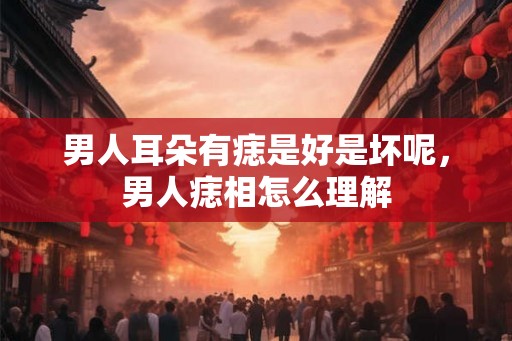 男人耳朵有痣是好是坏呢，男人痣相怎么理解