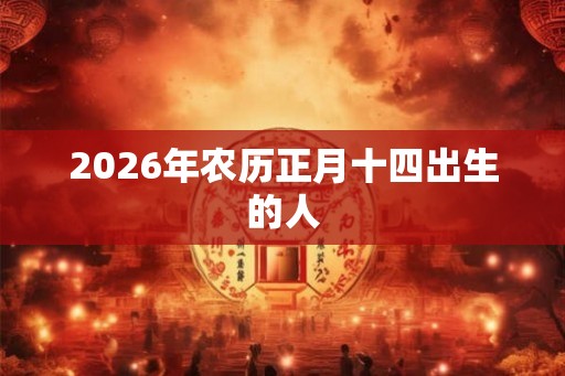 2026年农历正月十四出生的人