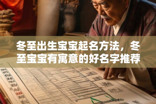 冬至出生宝宝起名方法，冬至宝宝有寓意的好名字推荐