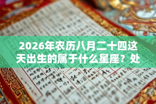 2026年农历八月二十四这天出生的属于什么星座？处女座是完美主义吗？