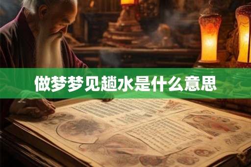 做梦梦见趟水是什么意思