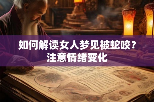 如何解读女人梦见被蛇咬？注意情绪变化