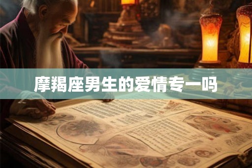 摩羯座男生的爱情专一吗