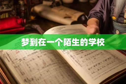 梦到在一个陌生的学校