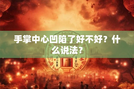手掌中心凹陷了好不好?什么说法? 手掌中心凹陷了好不好?什么说法?