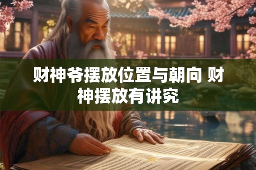 财神爷摆放位置与朝向 财神摆放有讲究