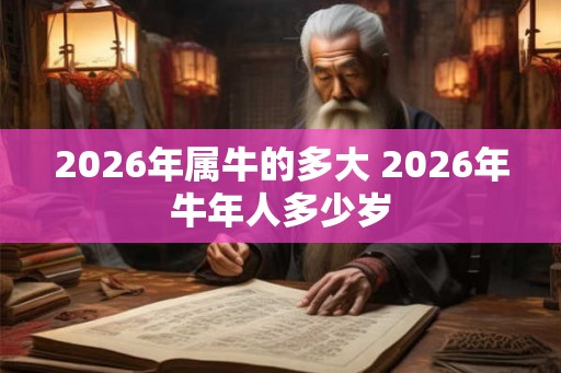 2026年属牛的多大 2026年牛年人多少岁