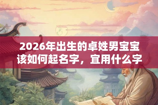 2026年出生的卓姓男宝宝该如何起名字，宜用什么字。