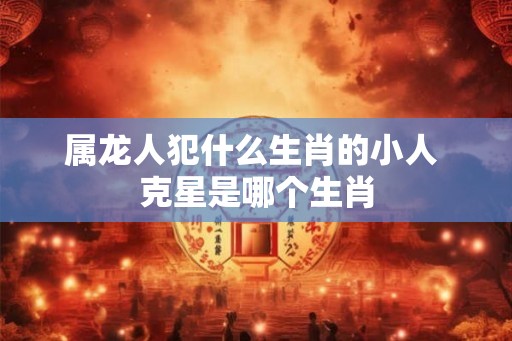 属龙人犯什么生肖的小人 克星是哪个生肖