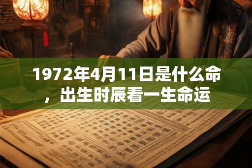 1972年4月11日是什么命,出生时辰看一生命运 1972年4月11日是什么命,出生时辰看一生命运