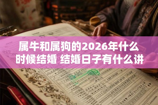 属牛和属狗的2026年什么时候结婚 结婚日子有什么讲究