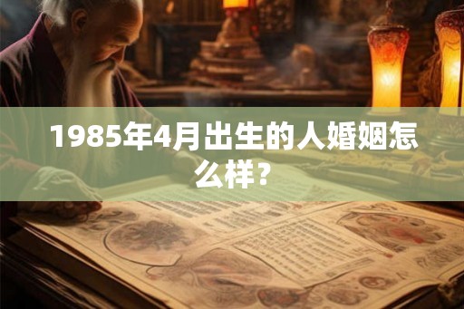 1985年4月出生的人婚姻怎么样？