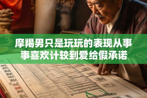 摩羯男只是玩玩的表现从事事喜欢计较到爱给假承诺