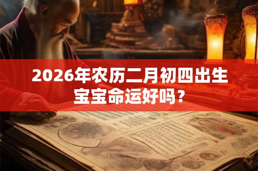 2026年农历二月初四出生宝宝命运好吗？