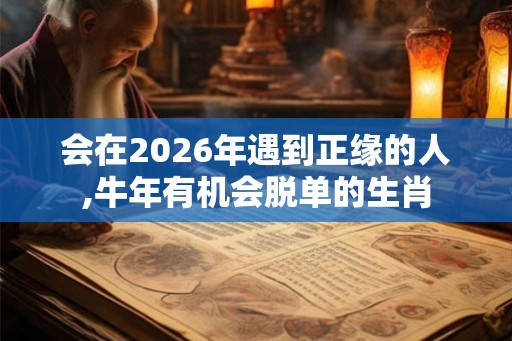 会在2026年遇到正缘的人,牛年有机会脱单的生肖