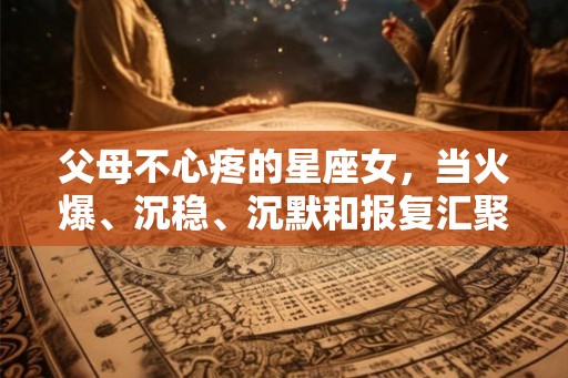 父母不心疼的星座女，当火爆、沉稳、沉默和报复汇聚一身