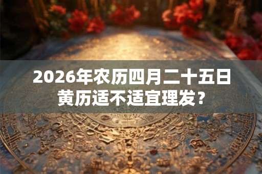 2026年农历四月二十五日黄历适不适宜理发？