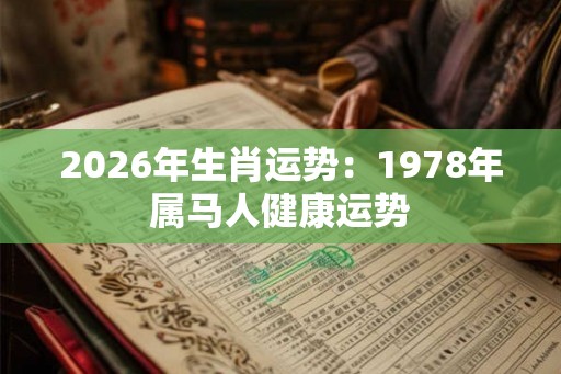2026年生肖运势：1978年属马人健康运势