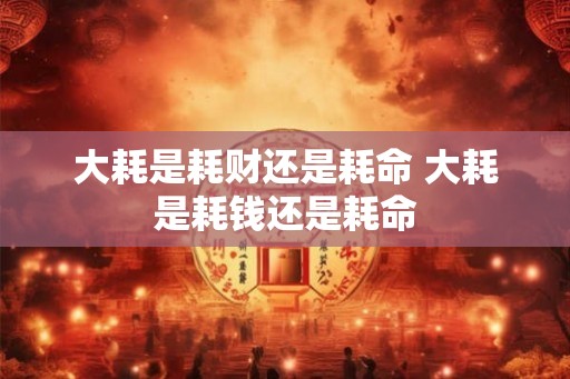 大耗是耗财还是耗命 大耗是耗钱还是耗命