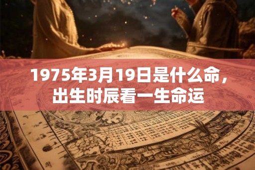 1975年3月19日是什么命，出生时辰看一生命运