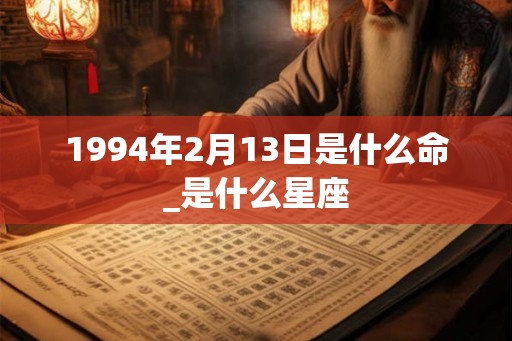 1994年2月13日是什么命_是什么星座