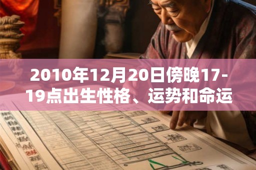 2010年12月20日傍晚17-19点出生性格、运势和命运 2010年12月20日傍晚17-19点出生性格、运势和命运