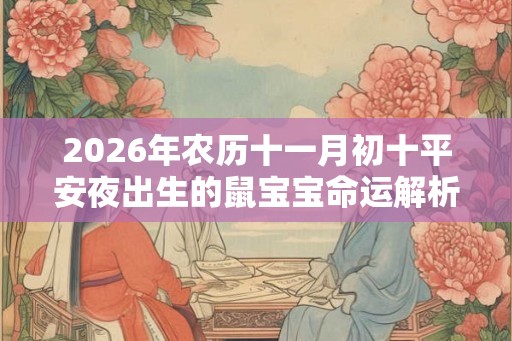2026年农历十一月初十平安夜出生的鼠宝宝命运解析