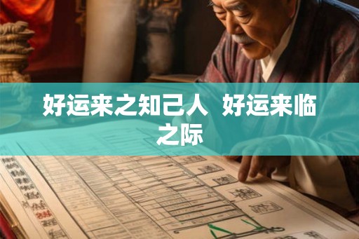 好运来之知己人  好运来临之际