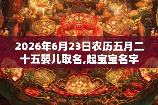 2026年6月23日农历五月二十五婴儿取名,起宝宝名字的方法